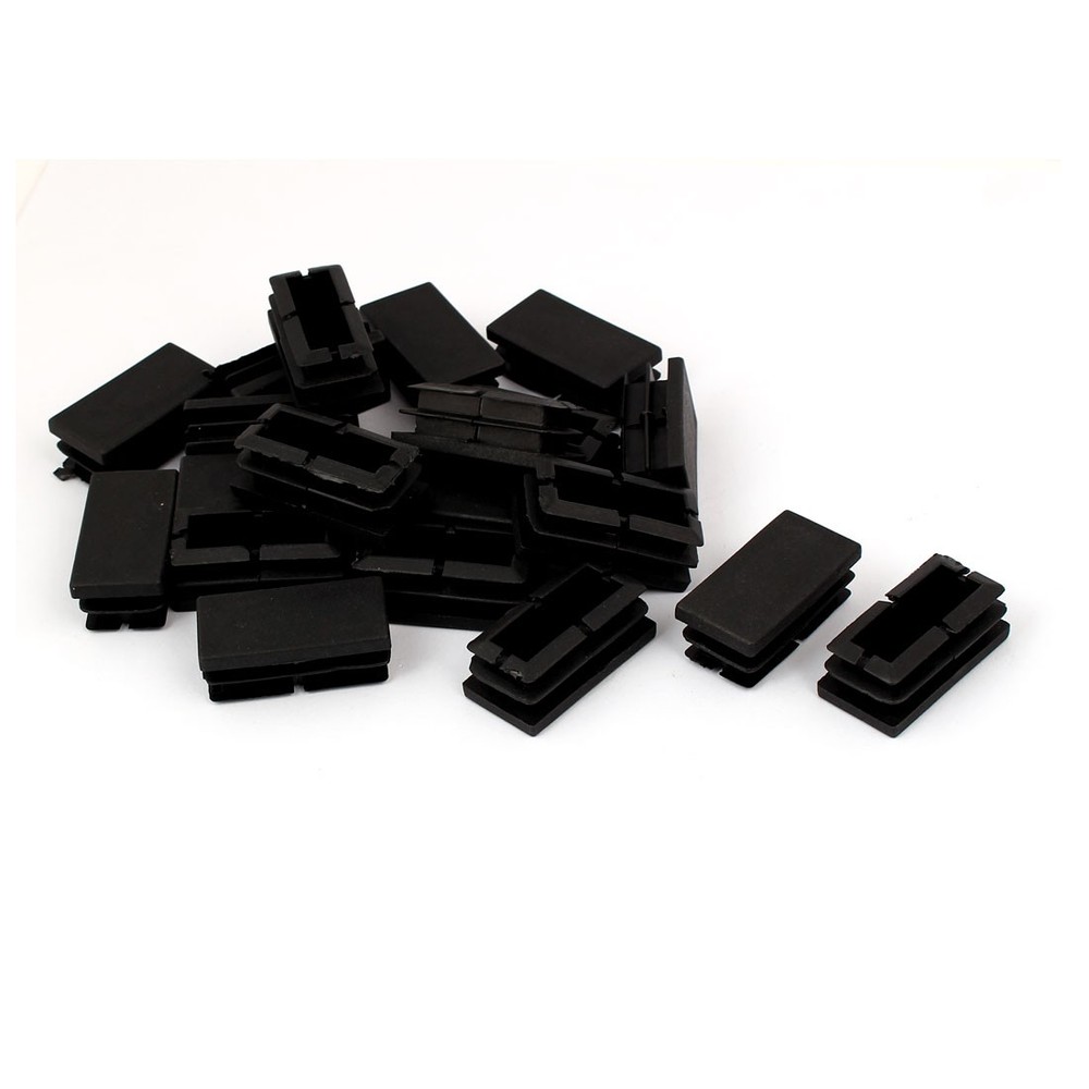 Plastic table legs rectangular protection cap 20mmx40mm 20pcs
