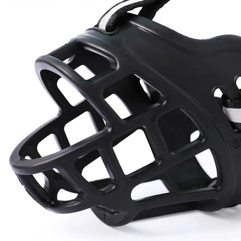 Reflect Muzzle Adjustable Dog Mouth Cover Black Size 4/6（Note size at checkout）