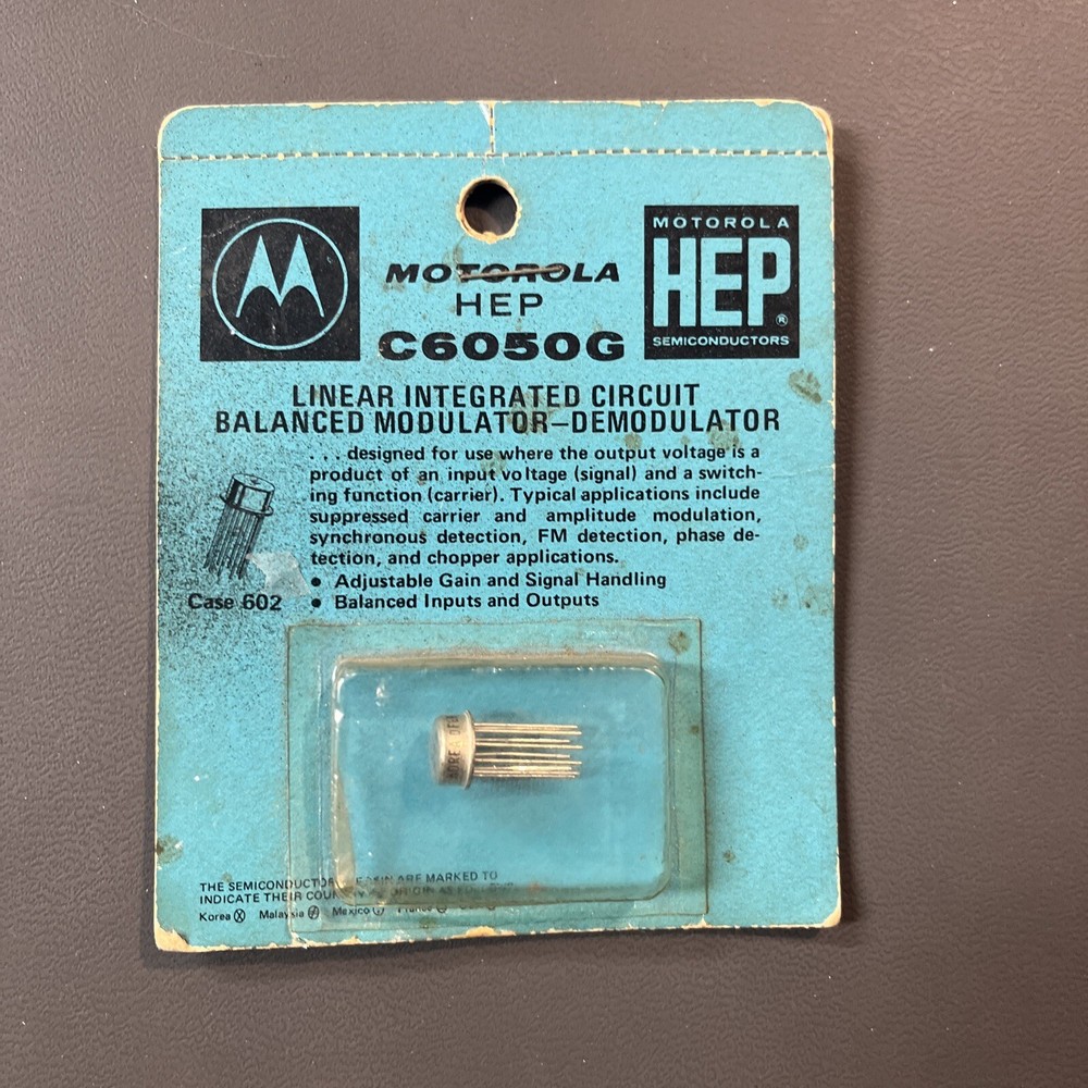 1 Each ~ HEP C6050G ~ Linear IC Balanced Modulator / Demodulator ~Case 602~ NOS