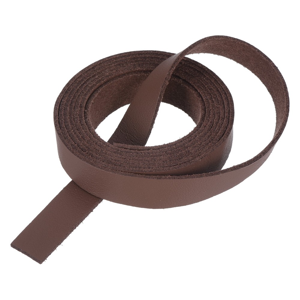 Leather Straps Strip Belt 1.2cm(0.5" Width) Leather Strips Brown