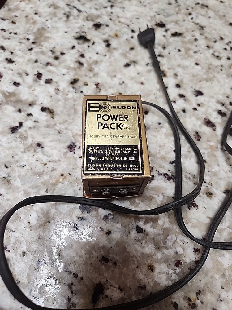 ELDON  Power PACK / TRANSFORMER # 3400 INPUT 115V / OUTPUT 3V