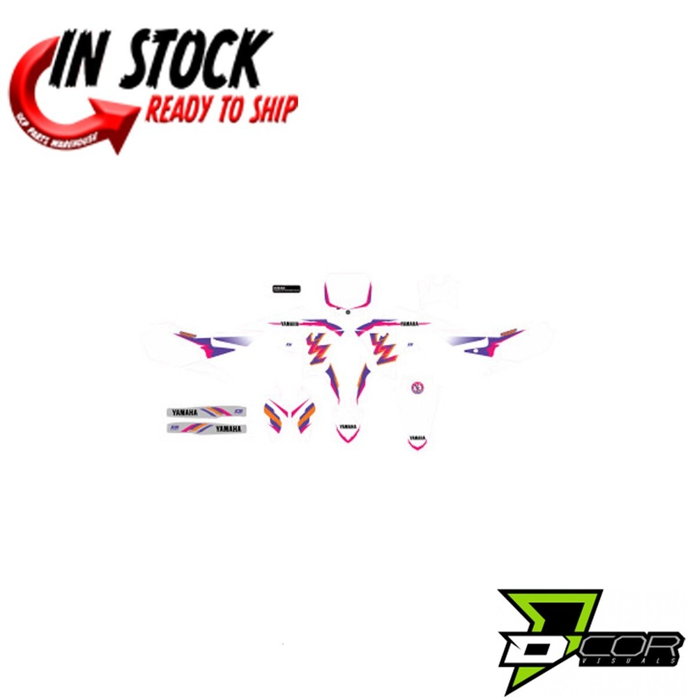 D'COR VISUALS COMPLETE RETRO  GRAPHICS KIT YAMAHA 2018-2020 YZ450