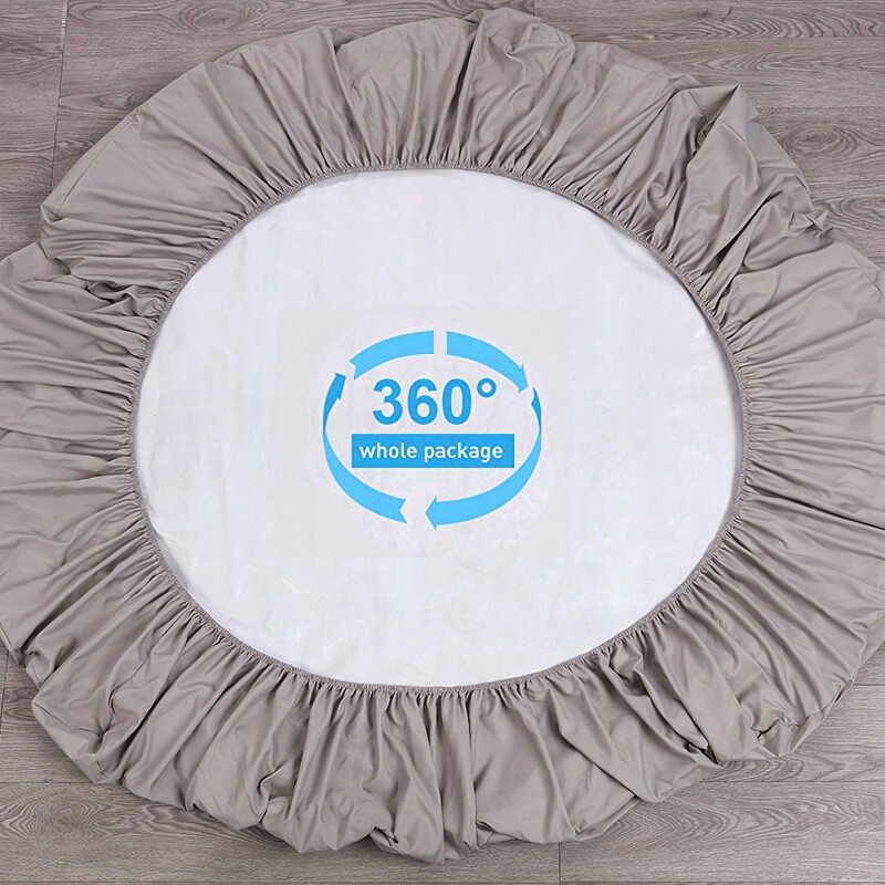 Waterproof Fitted Sheet Solid Color Bedding Mattress Protector Cover Washable