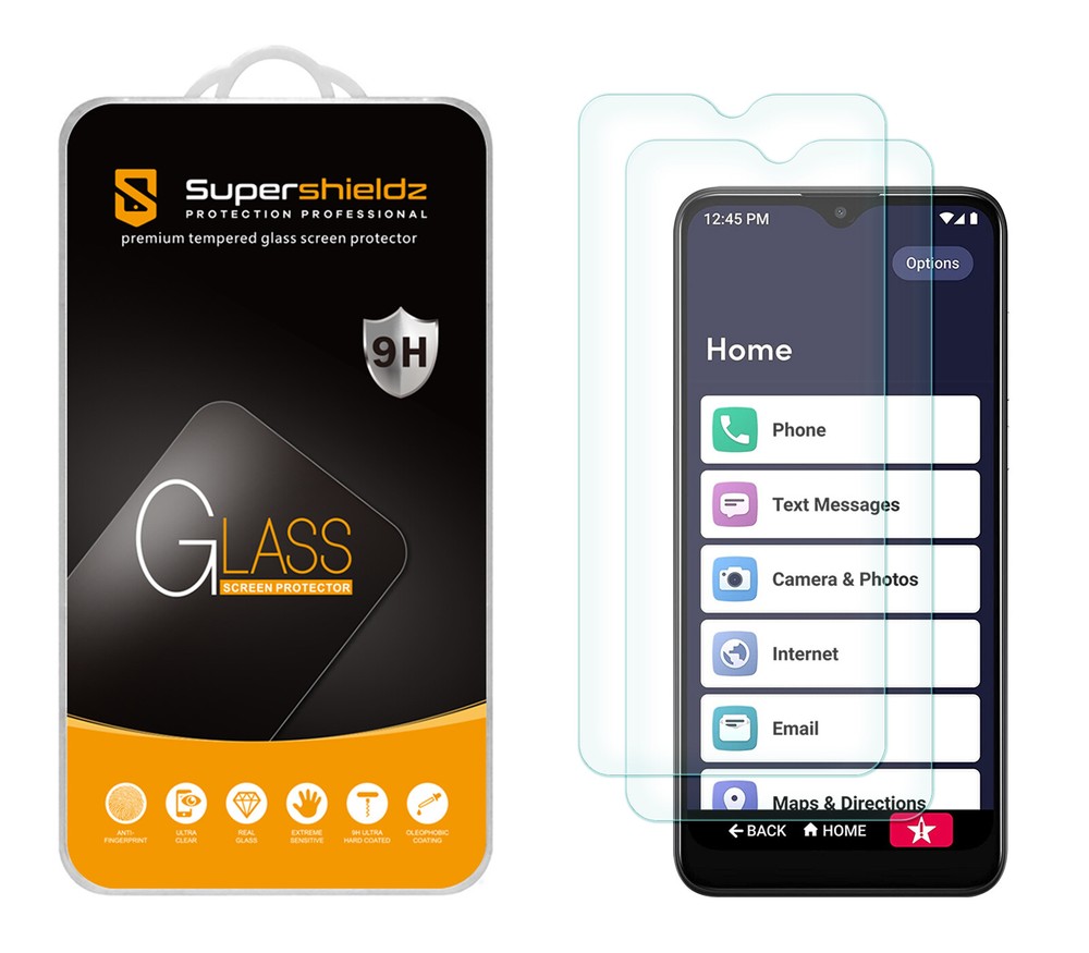 [2-Pack] Supershieldz Tempered Glass Screen Protector for Jitterbug Smart3