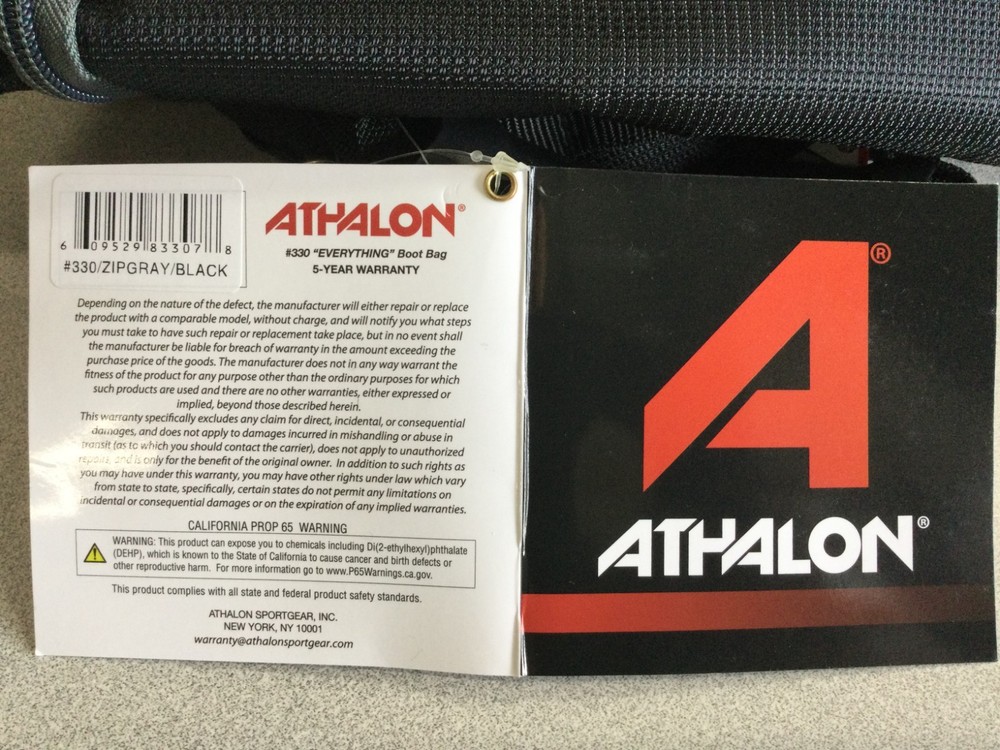 ATHALON EVERYTHING SKI BOOT BAG & BACKPACK - BLACK / GREY