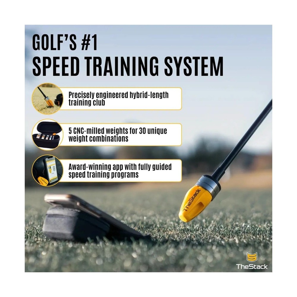 TheStack™ | Golf Swing Speed Trainer | Weighted Golf Training Aid | Golf S