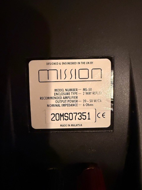 USED- DENON personal component system UD-M50 & MISSION SPEAKER SYSTEM MS- 50