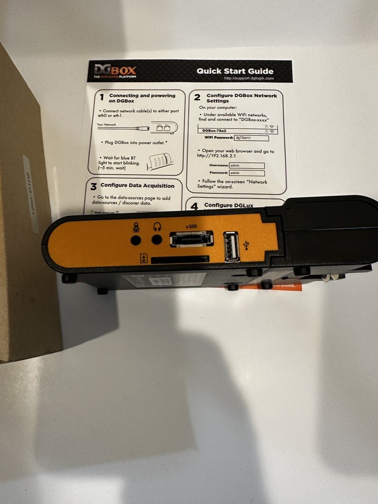 DGBOX - DGLOGIK MODEL 003-DS2001 Data Acquisition Data Storage and Visualization