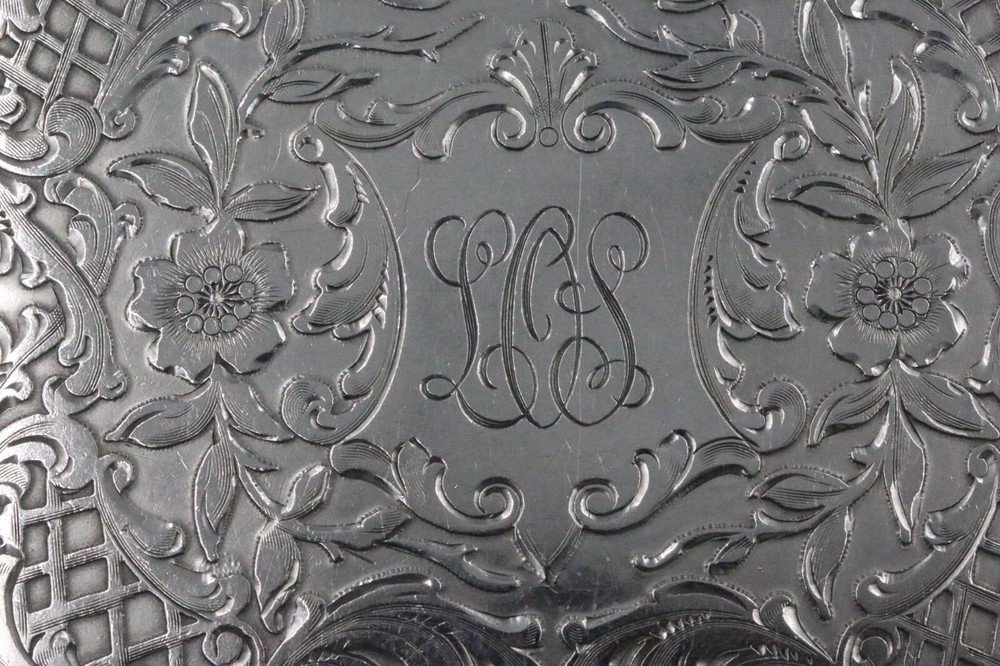 Tiffany & Co. Sterling Silver Compact/Cigarette Case Monogrammed LOS