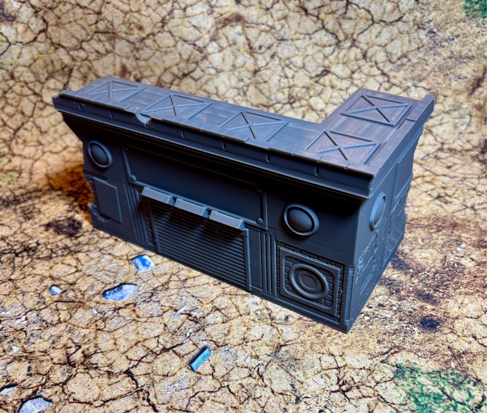 Plastic UKTC 40k Terrain Small L Ruin (1 Piece) - Easy stack system - Left hand