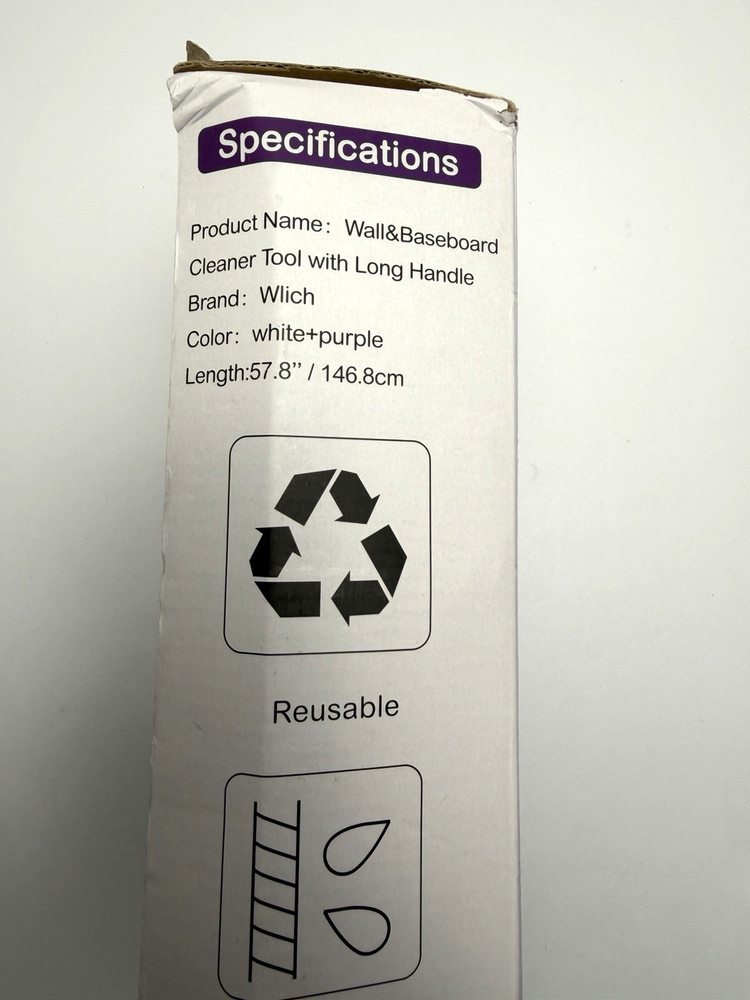 Wall Baseboard Cleaner Tool with Handle Extendable Long Handle Baseboard Cleaner