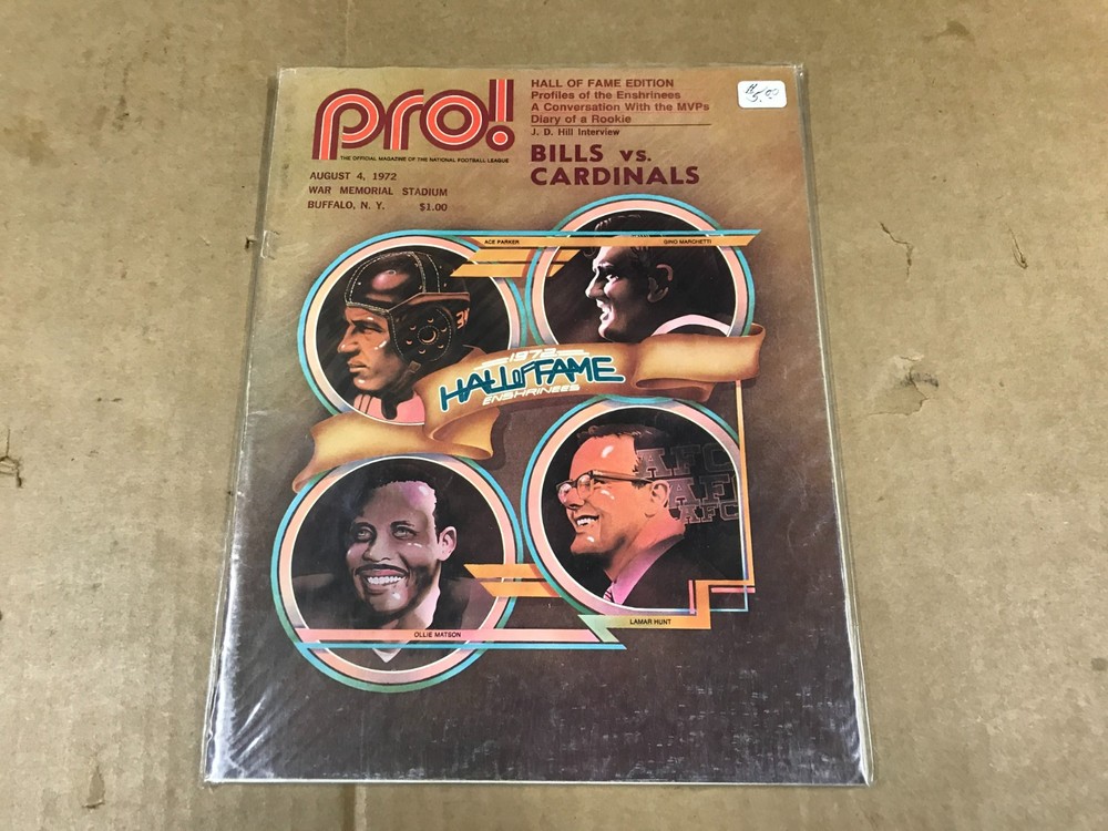 Vintage Pro! NFL Program - Bills Vs. Cardinals  - August 4, 1972