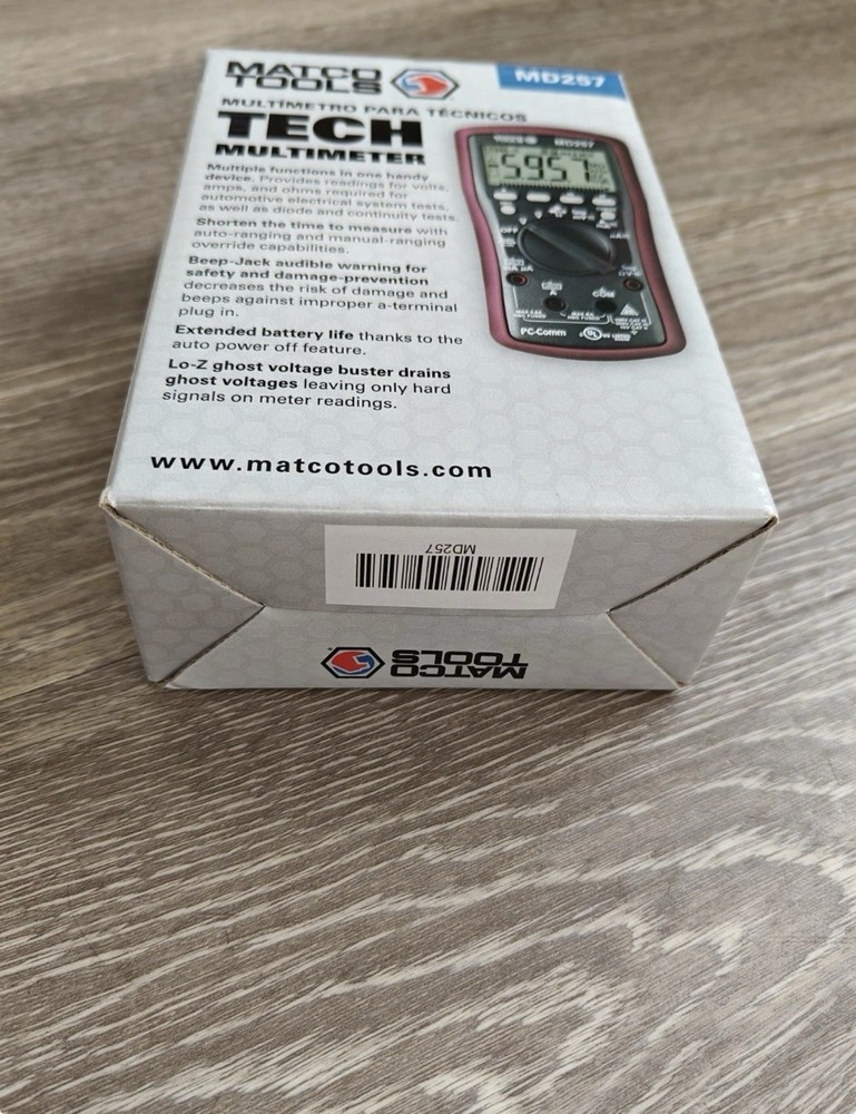 Matco Tools Digital Tech Multimeter New in Box MD257