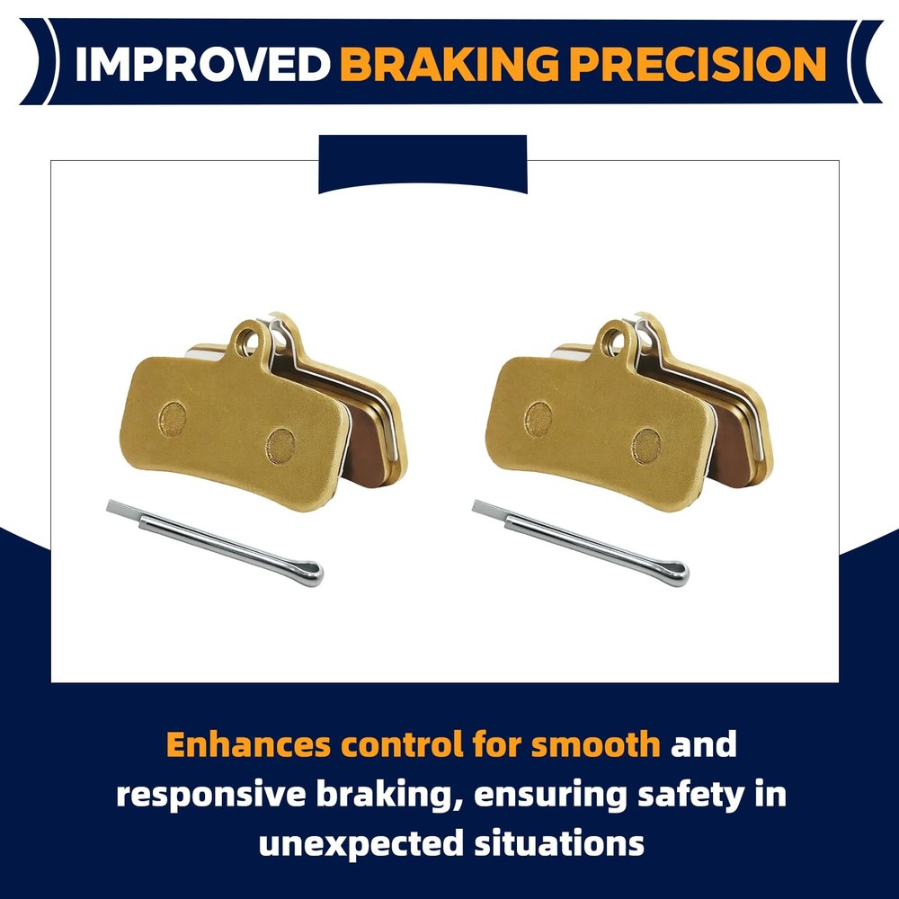 2-Pack Front and Rear Disc Brake Pads Replacement for Surron 2-Pack, Gold