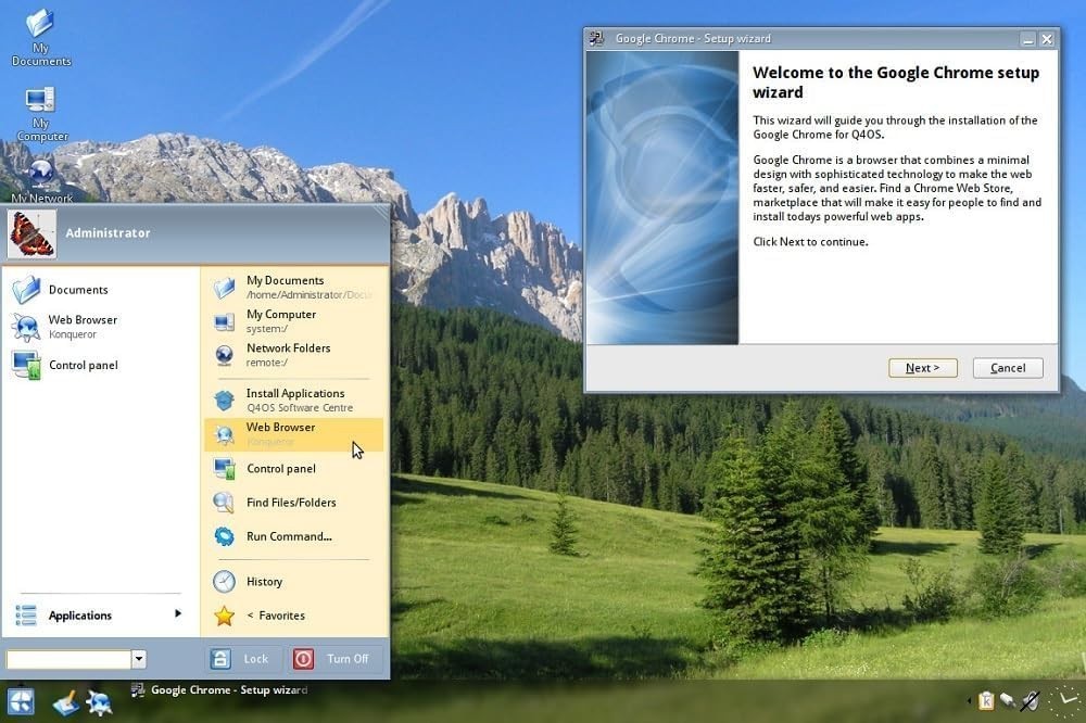 Latest Q4OS Trinity Linux OS Operating System for PC on DVD
