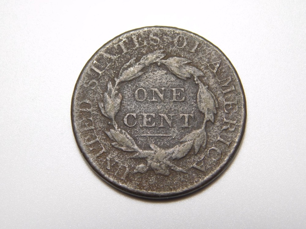 OLD US COPPER COINS 1828 CORONET HEAD LARGE CENT