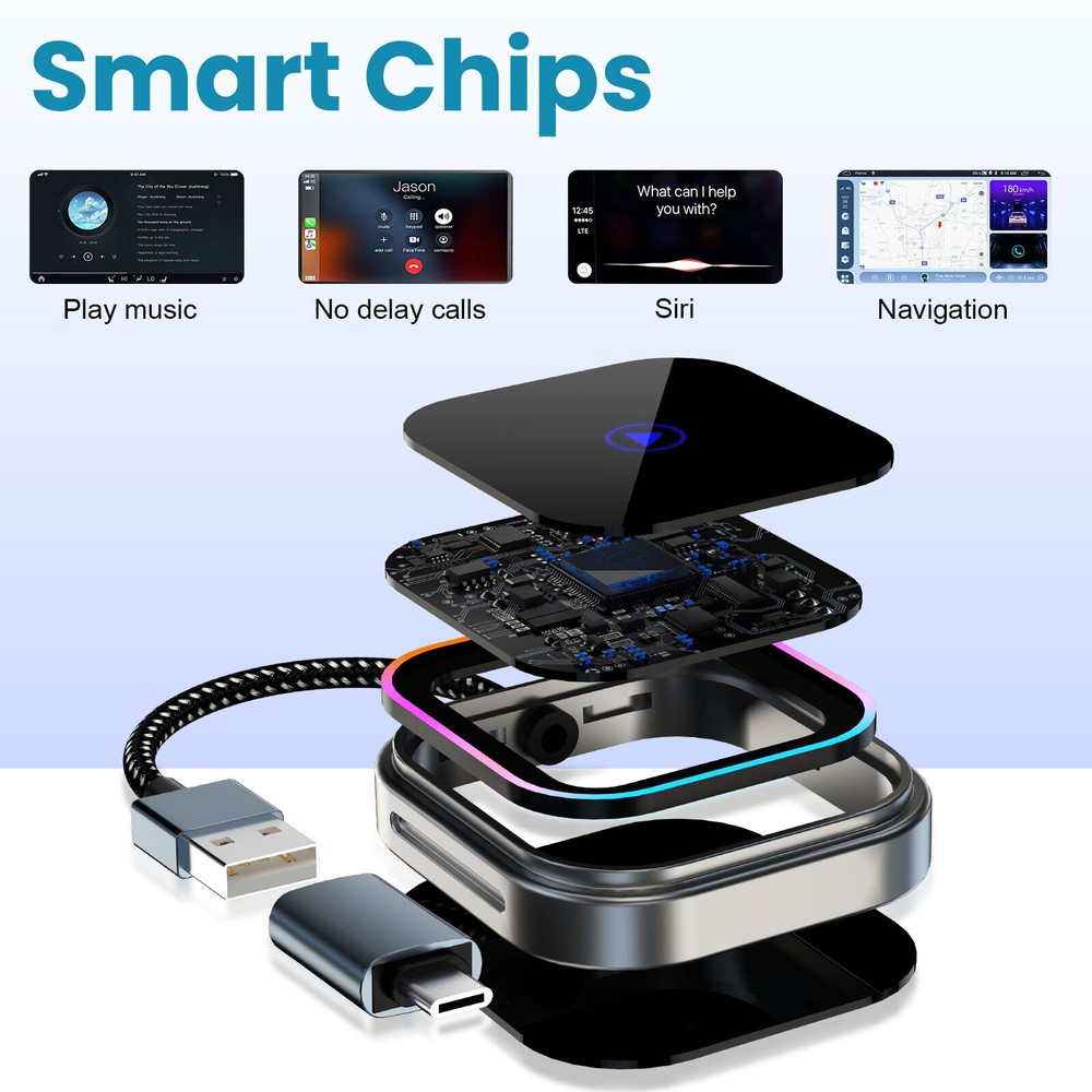 Wireless CarPlay/Android Auto Adapter For Apple Android Wireless Carplay Dongle