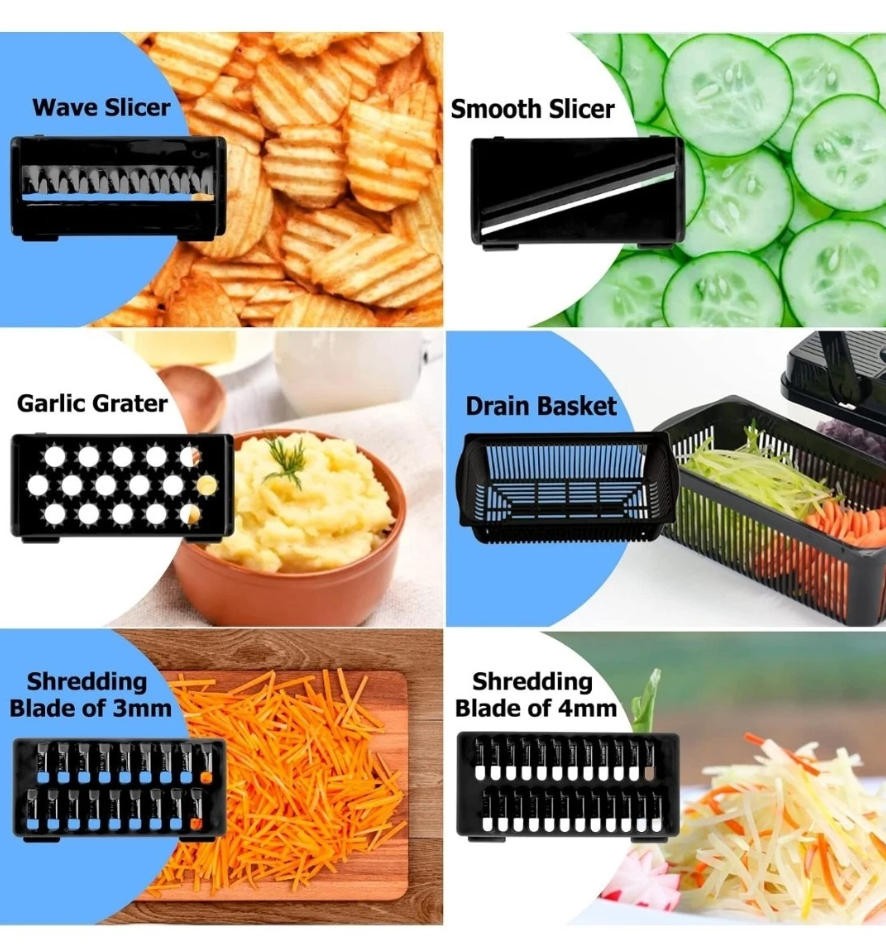 Efficient Multifunctional Kitchen Dicer - Vegetable Fruit Onion Chopper Cutter