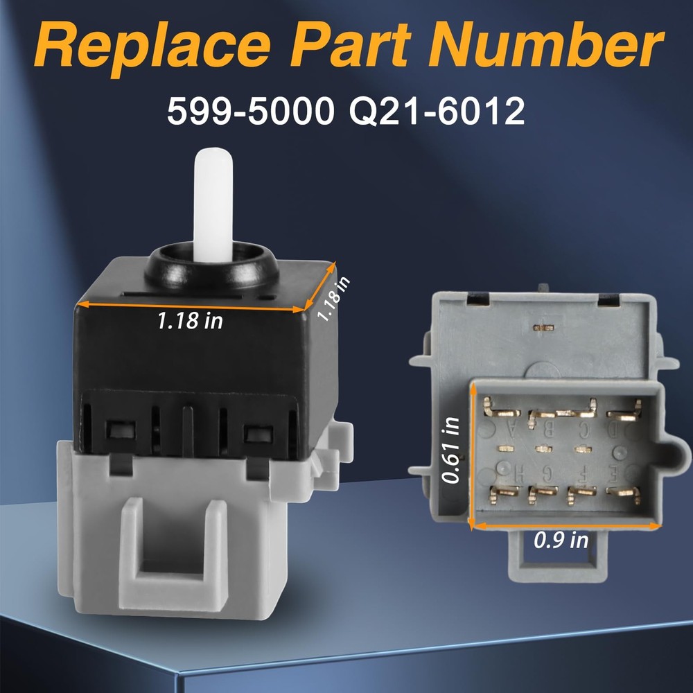 FUSCH HVAC Blower Motor Control Switch Compatible with 2006-2007 Peterbilt...