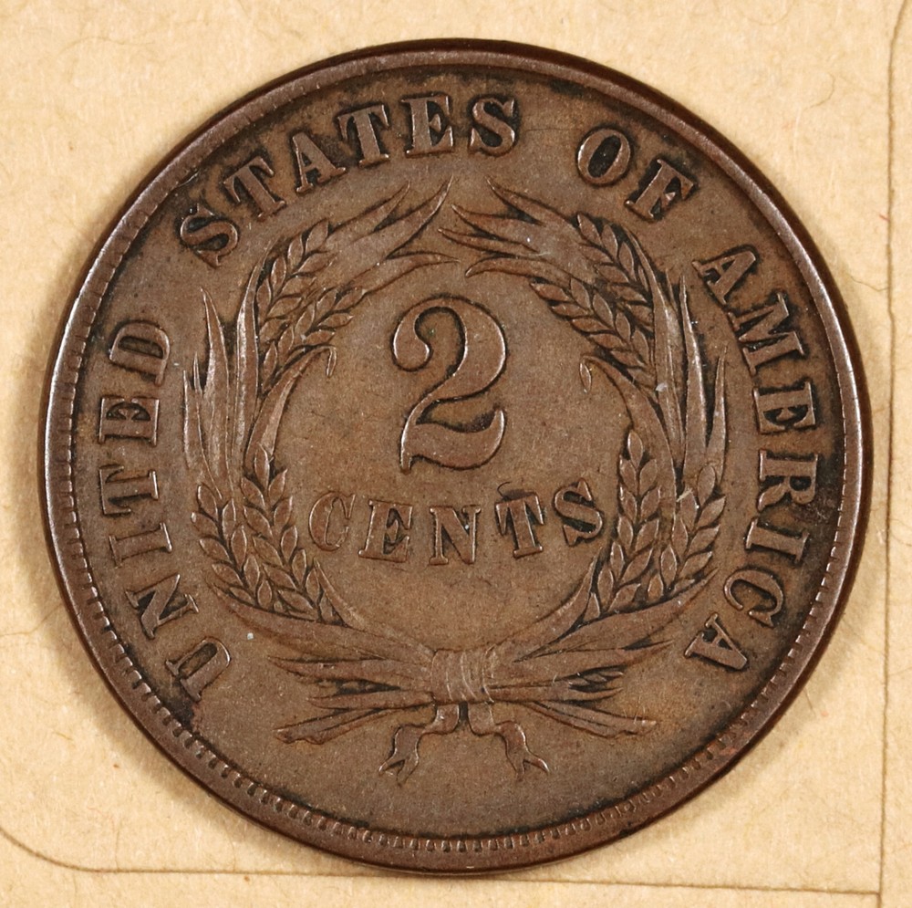 1866 2 Cent Piece. XF. 192318