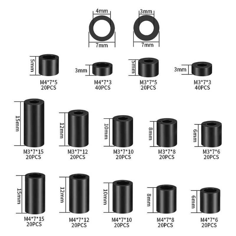 3D Printers Silicone Solid Spacer HighTemperature Hot Bed Leveling Column 230Pcs