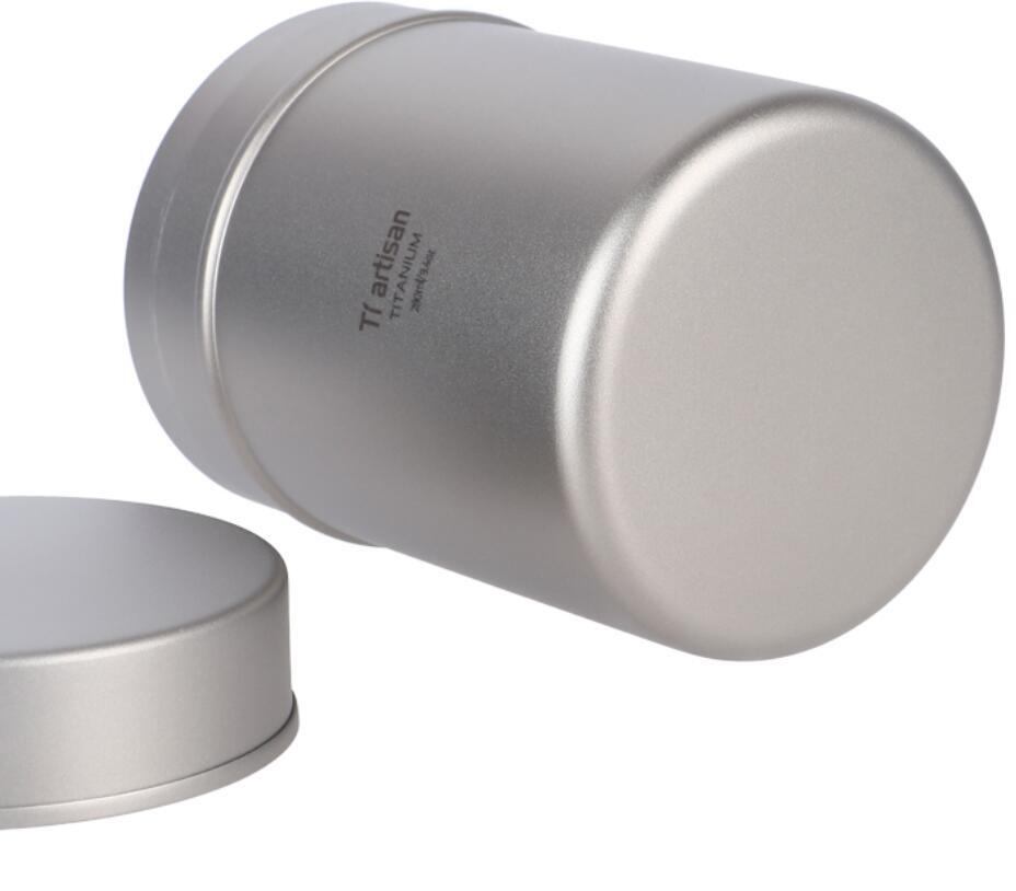 280mL Pure Titanium Storage Box Coffee Tea Cans EDC Portable Container Bottle