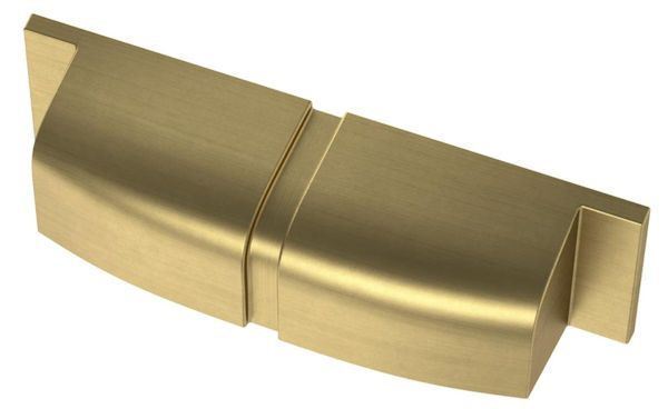 3" Warm Industrial Cup Pull Bayview Brass