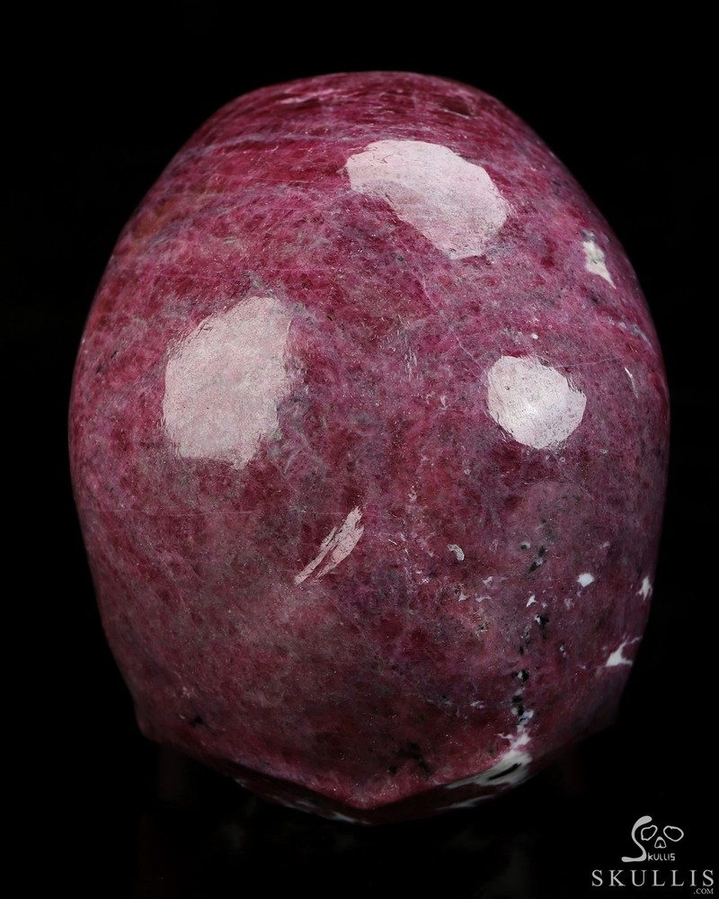 Gemstone 4.3" Ruby Hand Carved Crystal Skull, Super Realistic