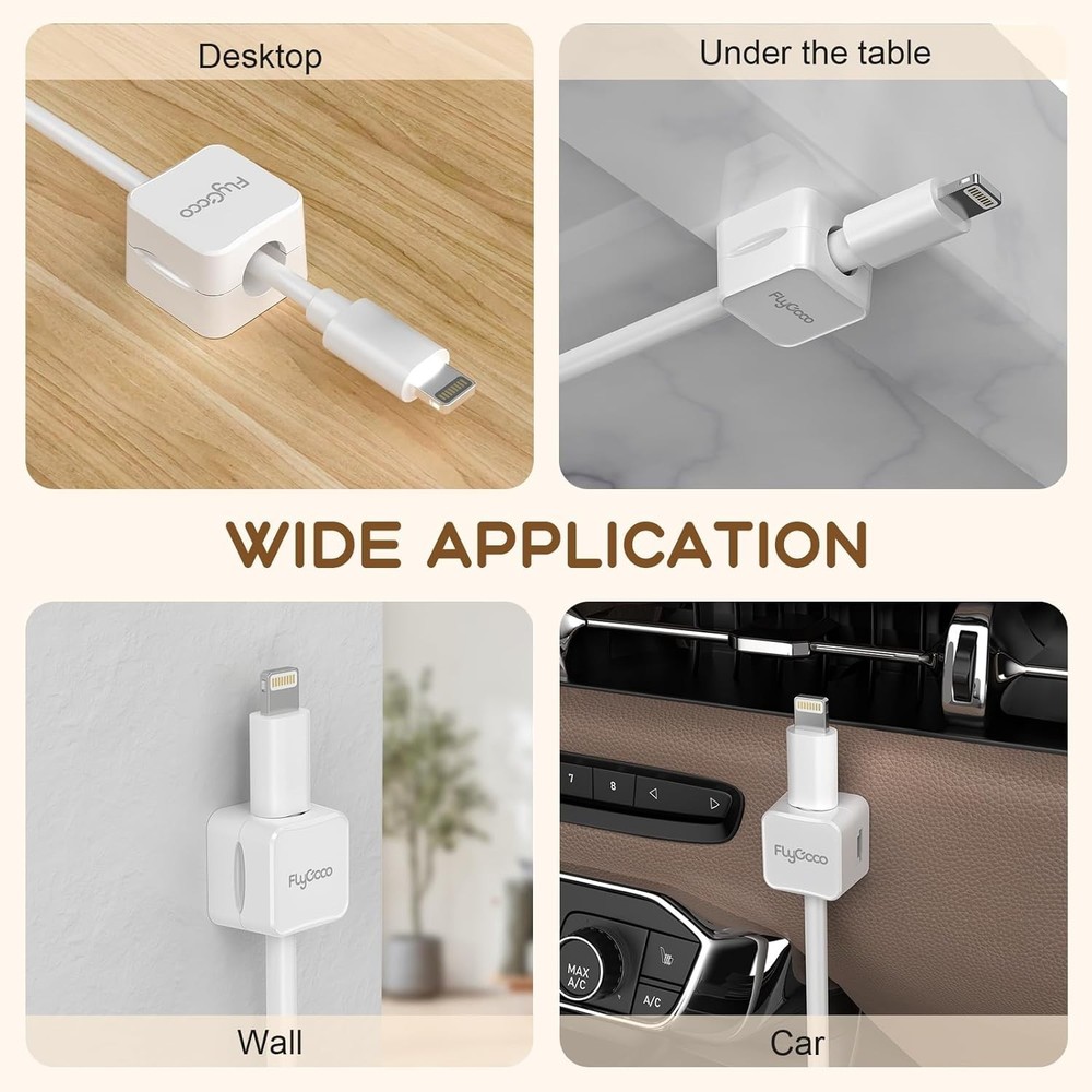 Magnetic Cable Clips 6 Pack Cord Holder