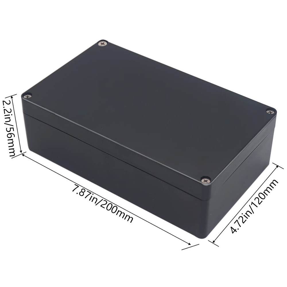 Project Box IP65 Waterproof Junction Box ABS Plastic Black Electrical Boxes D...