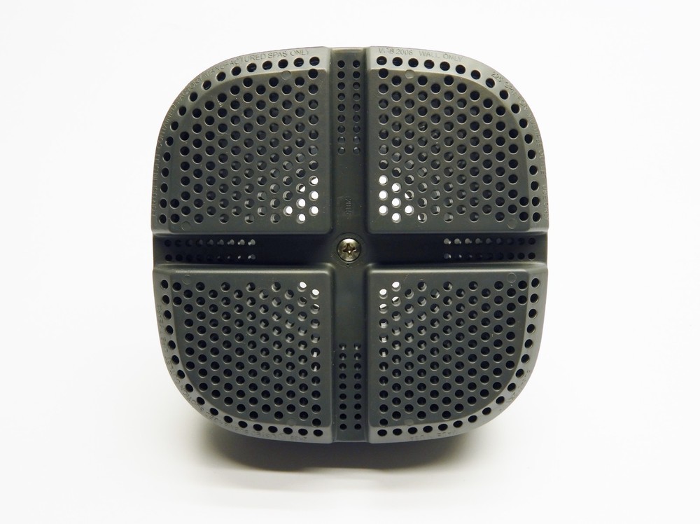 Waterway 5.32" Designer Square Wall Suction Strainer With 2" Threaded Wall Fitti