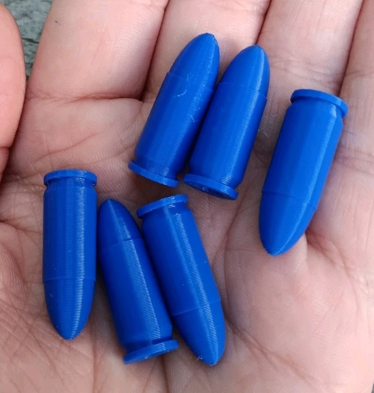 9mm Snap Caps / Dummy Rounds / Dry Fire Training - 10 Pack, Blue