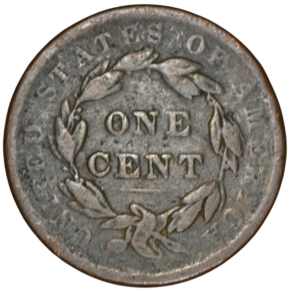 1838 Coronet Head Large Cent ~ VG Details