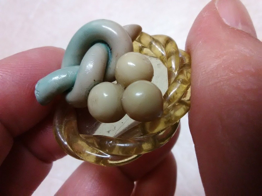 Vintage shank style button twisted plastic grapes ???
