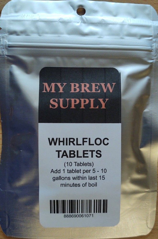 Whirlfloc Tablets 10 per Re-Sealable Envelope from My Brew Supply Homebrew Beer