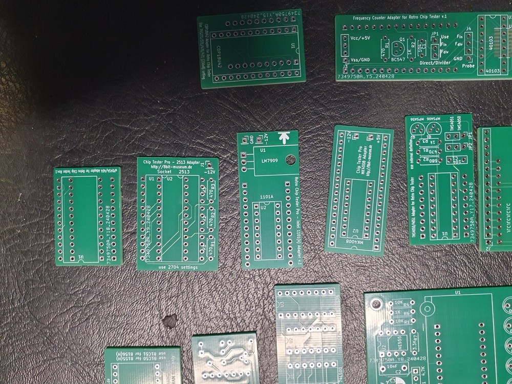 Db1734 RCT Retro Chip Tester Accessory Boards 15 different PCB