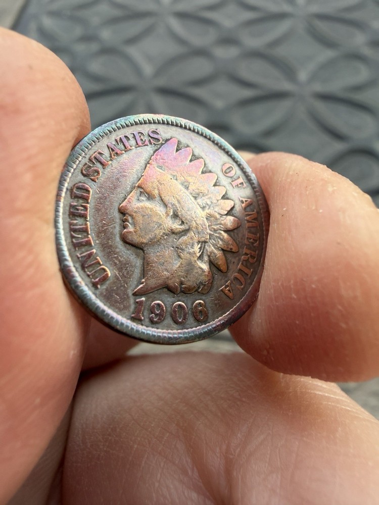 1906 Indian Head Small Cent Rainbow Tone
