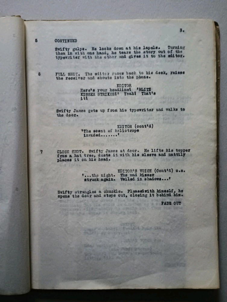 YOU KILL ME Unproduced Edward Dein Movie Script