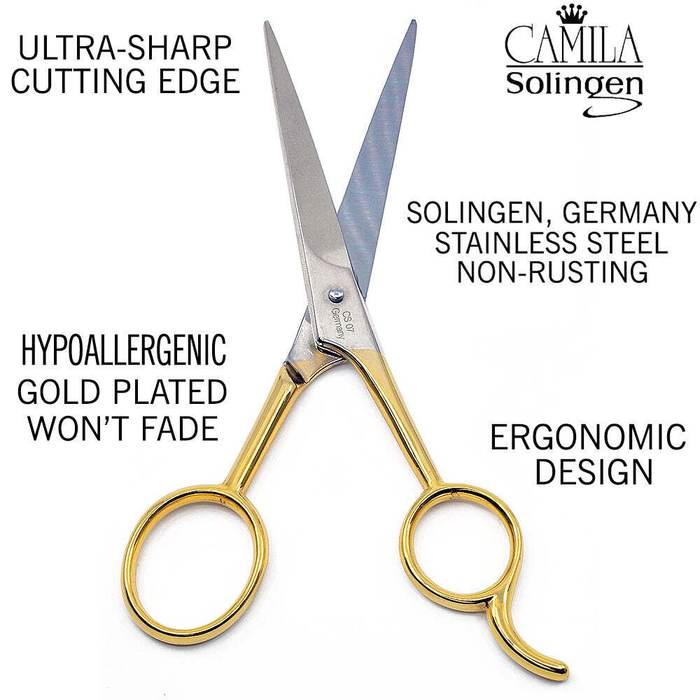 5" Gold Plated Professional Barber Shears