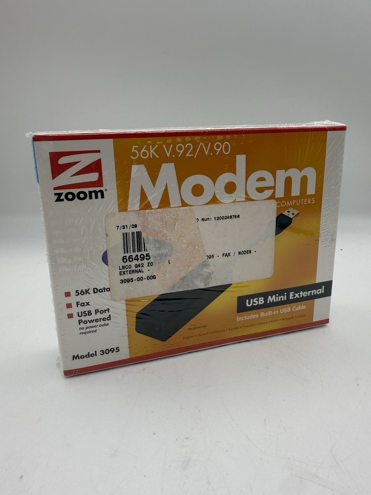 Zoom 56K Dial-up USB Modem for Windows, Macintosh, & Linux Model 3095