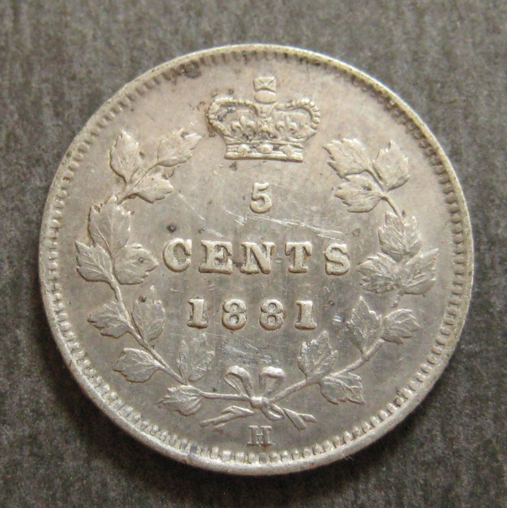 1881 H Canada 5 Cents *- Silver -* (P3835)