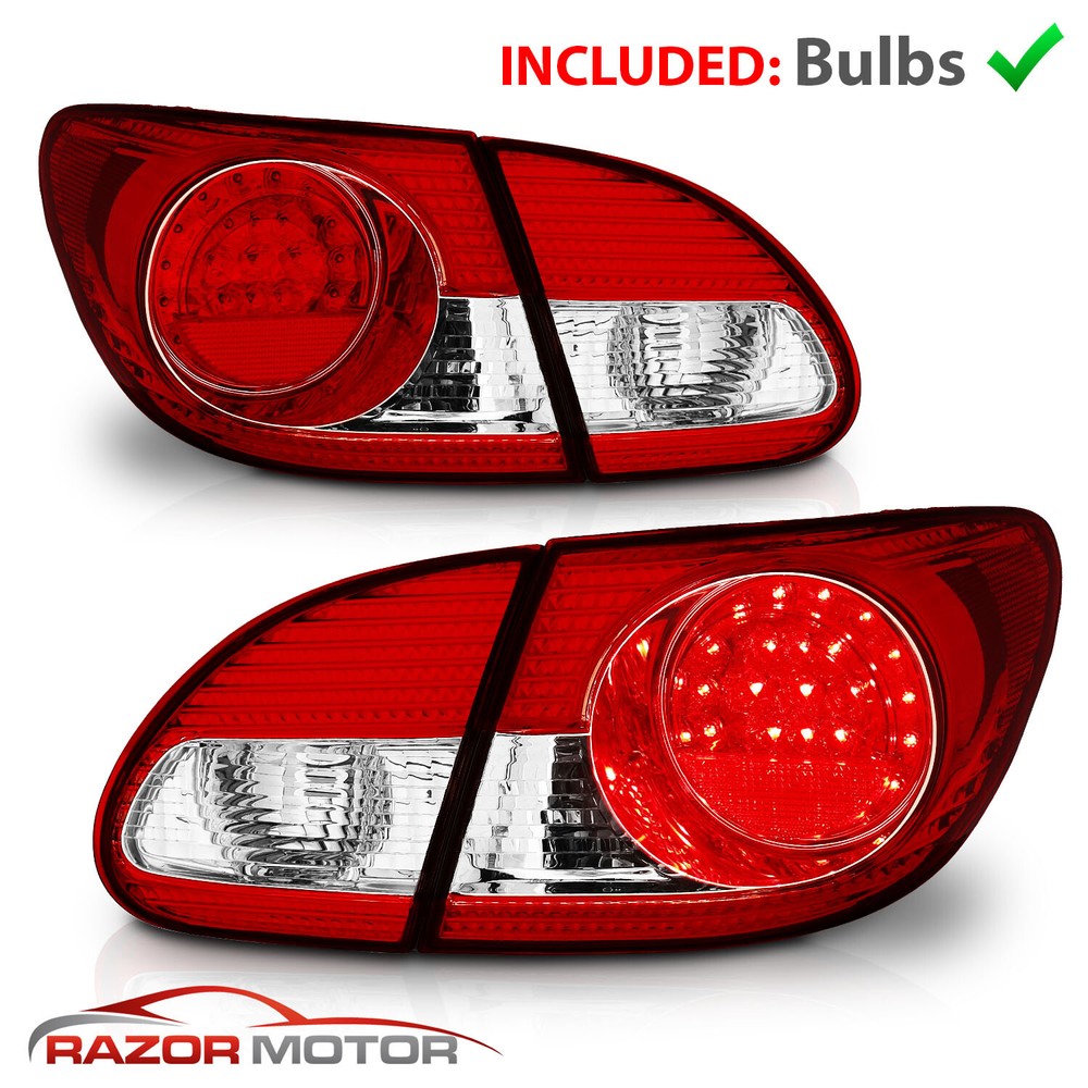 [LED Style]For 2003 2004 2005 2006 2007 2008 Toyota Corolla Tail Lights