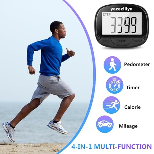 Pedometers,Simple Clip-on Pedometer for Walking, Running Steps and