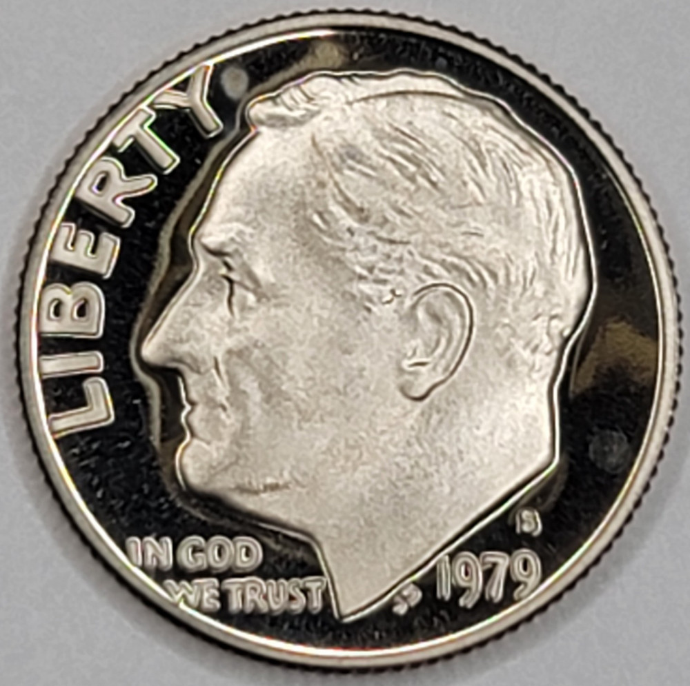 1979 S Gem Proof DCAM Roosevelt Dime - CN-Clad