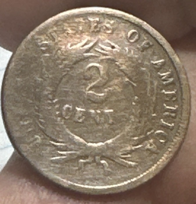 1865 2 Cent US Coin
