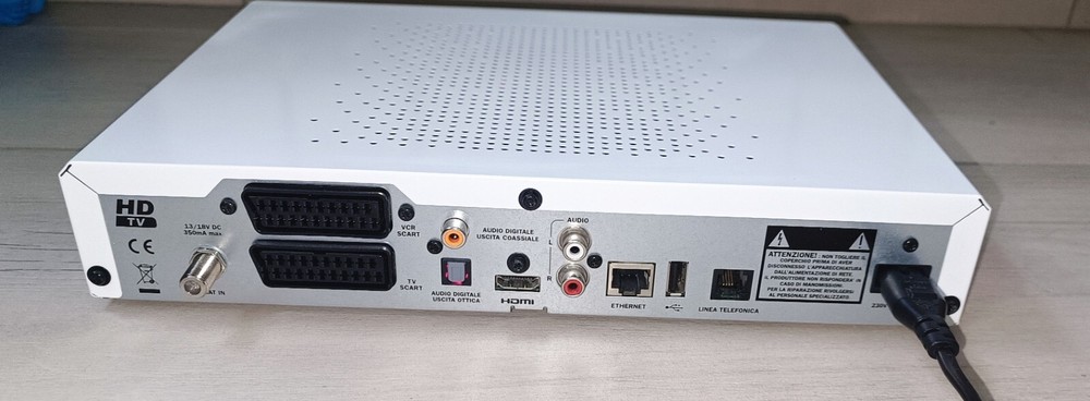 SKY HD DECODER PEACE DS 820 NS + POWER CABLE + WORKING SCART CABLE