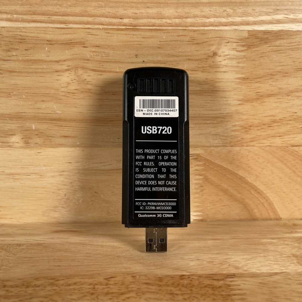 Verizon USB720 Black Handheld Broadband Access Modem Qualcomm 3G CDMA USB