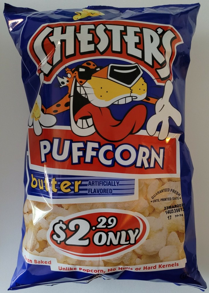 NEW CHESTER'S BUTTER FLAVORED PUFFCORN 3.25 Oz Bag