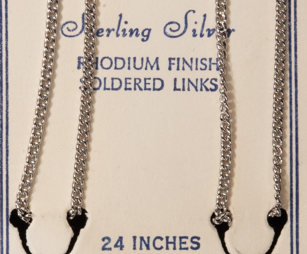 Sterling Silver Fine Link Chain 24” NEW