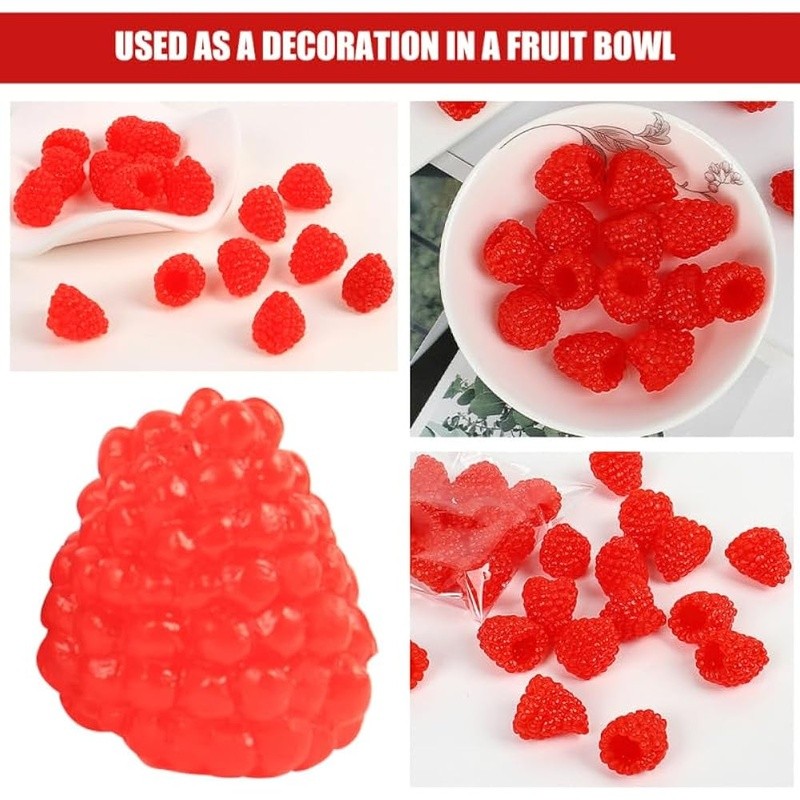 Realistic Fake Raspberry Decoration Model Home Kitchen Bar Display Props New